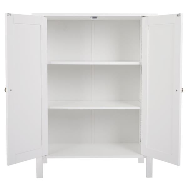 Double Doors Bathroom Cabinet White