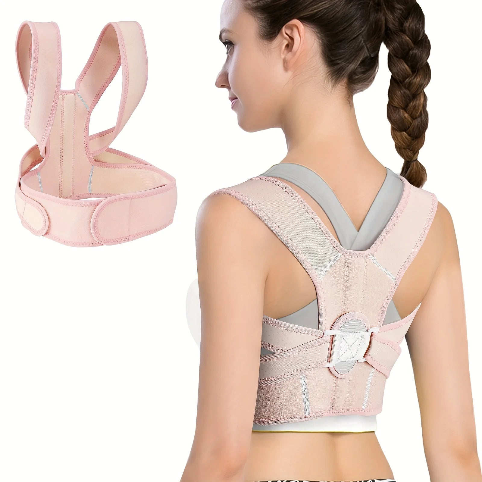 Posture Corrector For Women And Men, Adjustable Upper Back Brace, Breathable Back Support Belt, Back Straightener Posture Correc