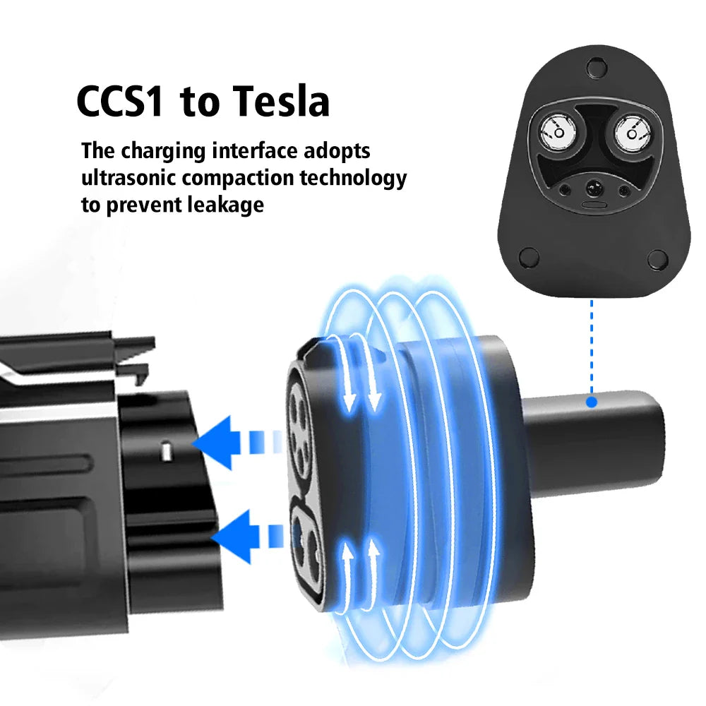 LONLINK CCS1 to Tesla Ev charger Adapter 250A 1000V Electric Vehicle DcCharging station ccs1 To Teslaconvertor dc combo 1