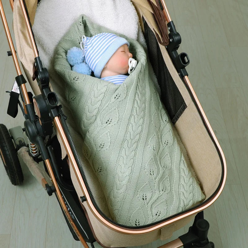 Newborn Baby Soft Warm Blankets Bedding Hollow Design Sleeping Swaddle Comfort Stroller Wrap Hot