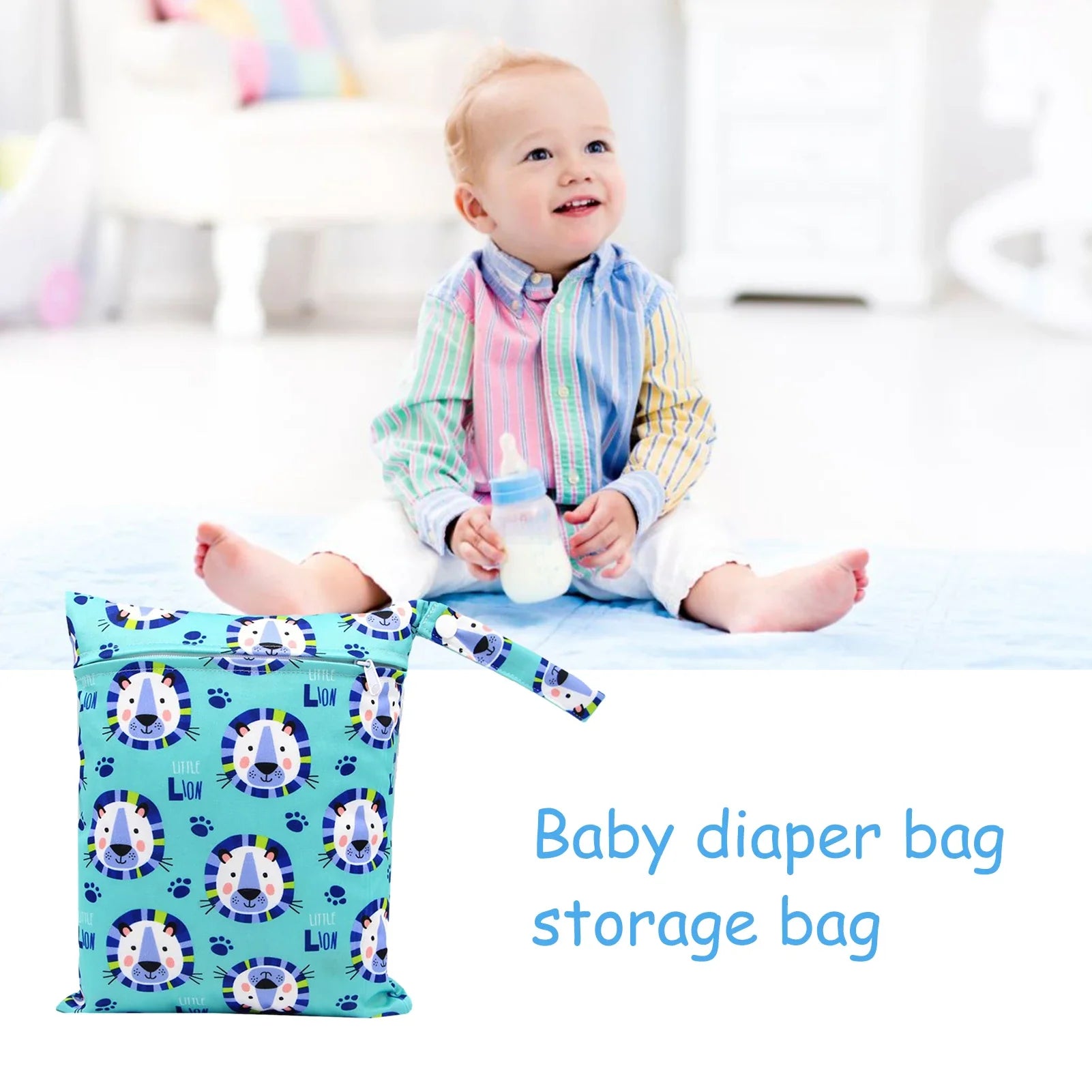 Multifunctional Baby Diaper Organizer Reusable Waterproof Fashion Prints Wet/Dry Bag Mummy Storage Bag Travel Nappy Bag