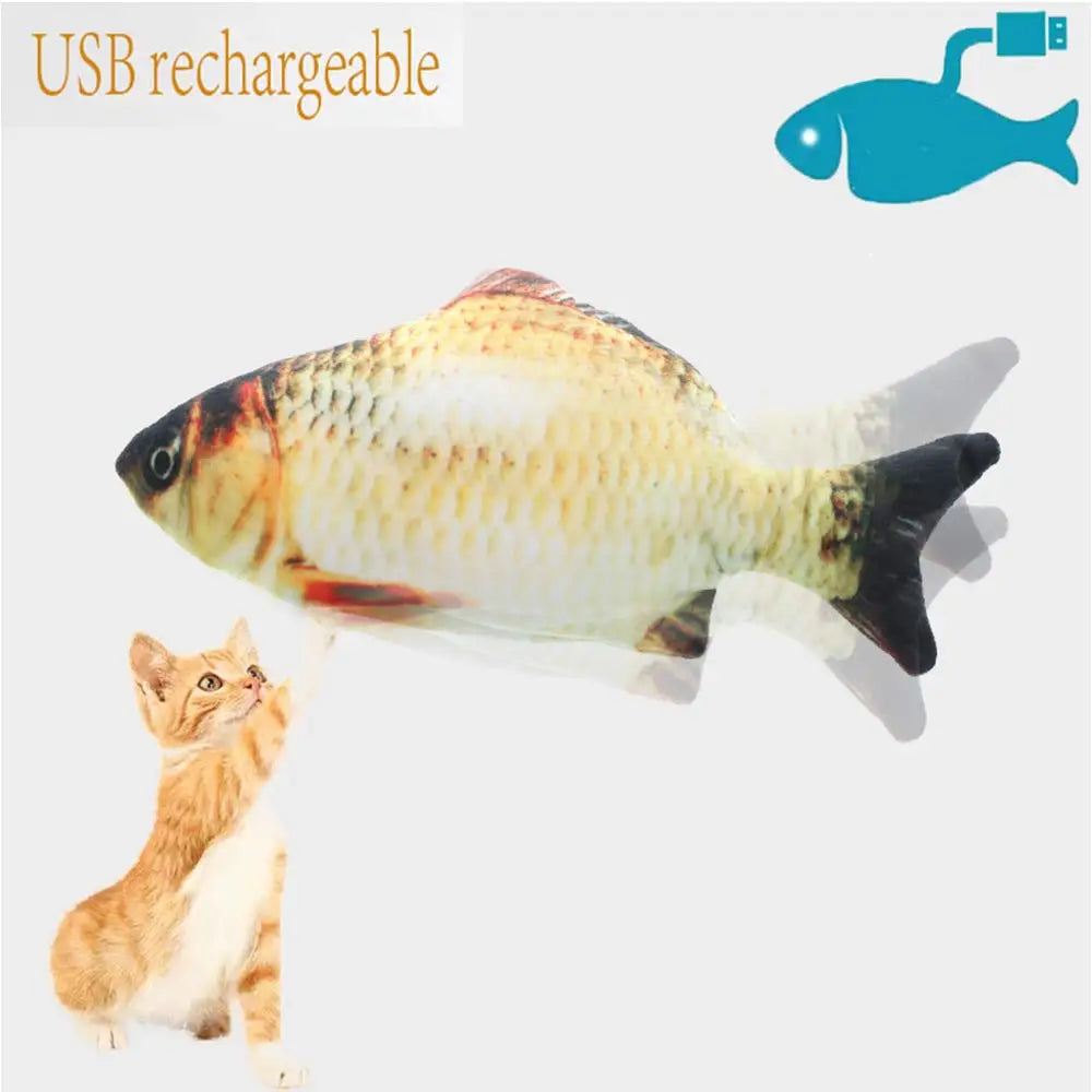 Cat USB Charger Toy Fish Interactive Electric floppy Fish Cat toy Realistic Pet Cats Chew Bite Toys Pet Supplies Cats dog toy