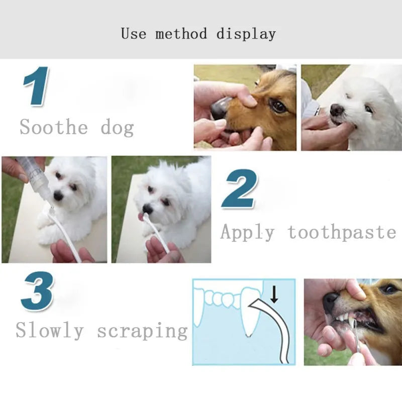 New Pets Teeth Cleaning Tools Double Sided Dogs Cats Tartar Remover Dental Stones Stainless Steel Scraper Pet Supplies