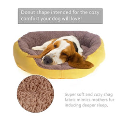 Super Soft Pet Bed Kennel Dog Round Cat Winter Warm Sleeping Bag Long Plush Puppy Cushion Mat Portable Cat Supplies 35/46 / 68cm