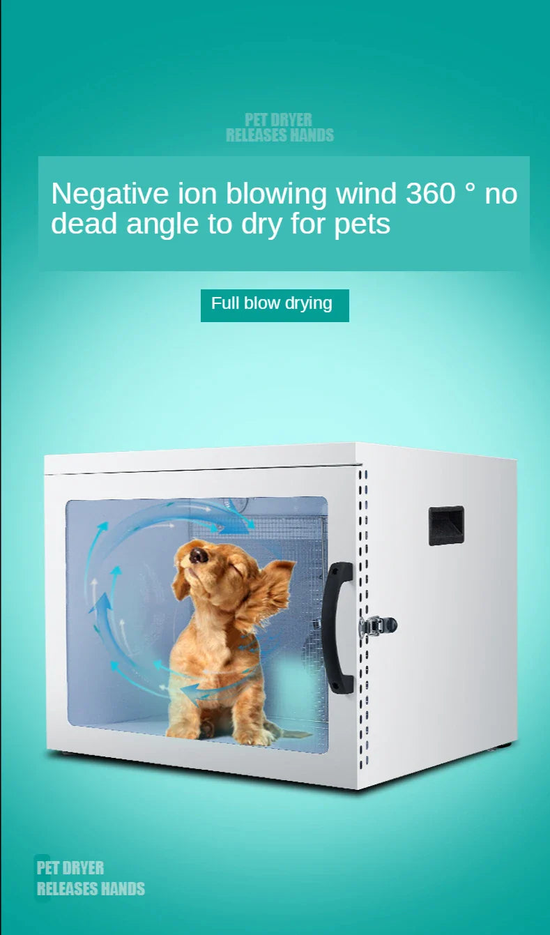 Pet Drying Box Cat Grooming Smart Sterilization Air Disinfection Dog Grooming Pet Hair Dryer 360 Degrees Heater Sterilization