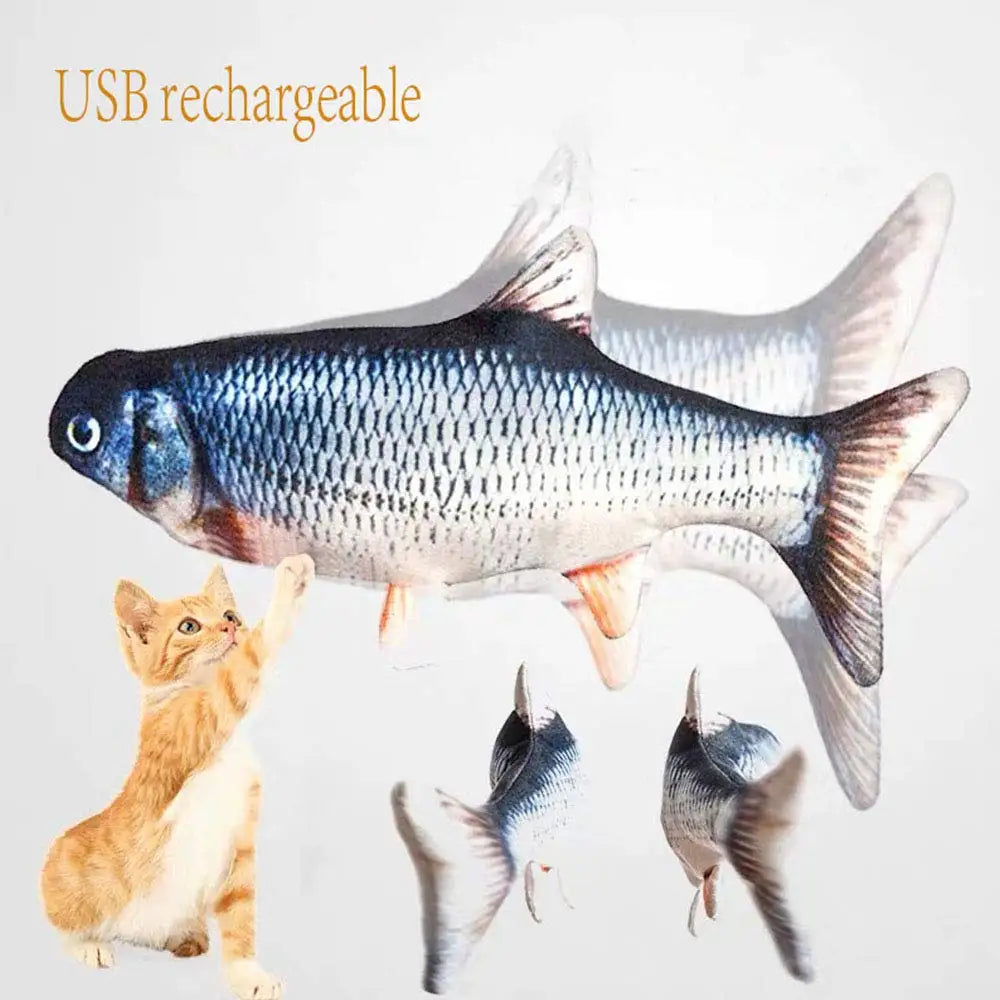 Cat USB Charger Toy Fish Interactive Electric floppy Fish Cat toy Realistic Pet Cats Chew Bite Toys Pet Supplies Cats dog toy