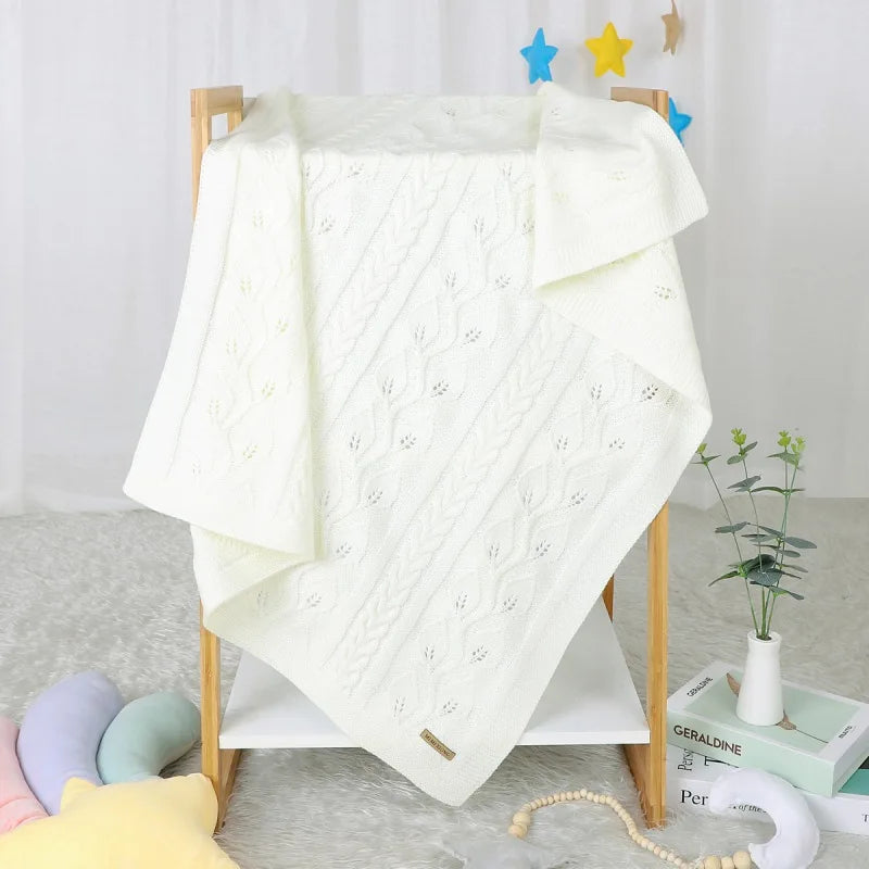 Newborn Baby Soft Warm Blankets Bedding Hollow Design Sleeping Swaddle Comfort Stroller Wrap Hot