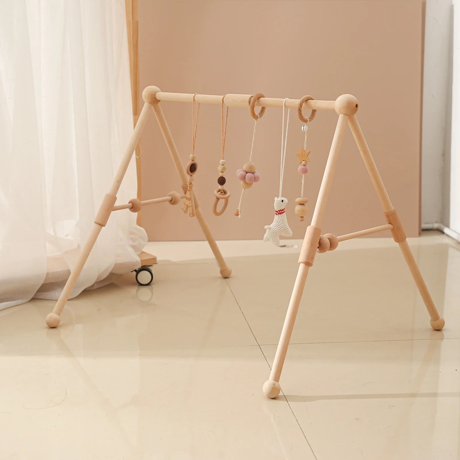 Baby Wooden Toys Play Gym Ordic Baby Room Decor Wood Nursery Sensory Toy Gift Nursing Toys Shower Gifts Room Decor Newborn Toys