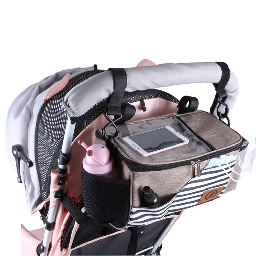 Baby Stroller Organizer Bottle Cup Holder Small Diaper Bags Maternity Nappy Bag Pouch Accessories For Portable Baby Carriage