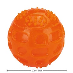 Pet Dog Toys Molar Bite-resistant Ball Dog Toy Interactive Rubber Chew Toys Squeak Training Durable Playing Balls For Dogs