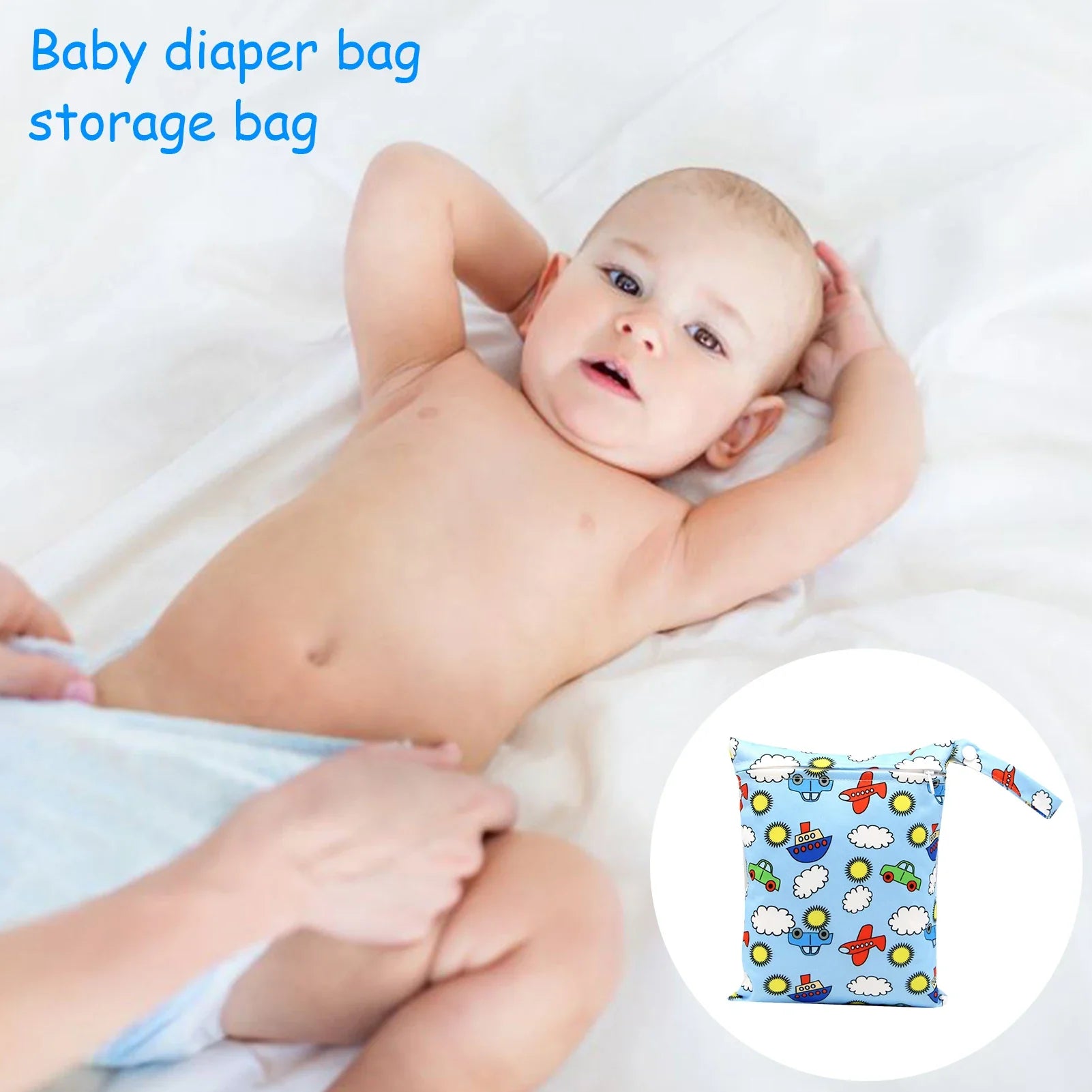 Multifunctional Baby Diaper Organizer Reusable Waterproof Fashion Prints Wet/Dry Bag Mummy Storage Bag Travel Nappy Bag