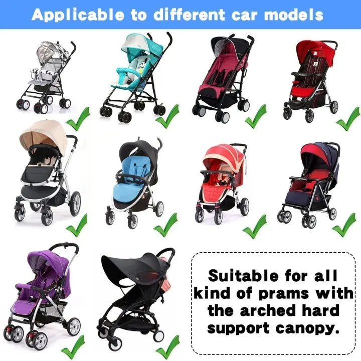 Stroller UV-resistant Awning Universal Detachable Baby Sunshade Windproof Sun-proof Stroller Accessories