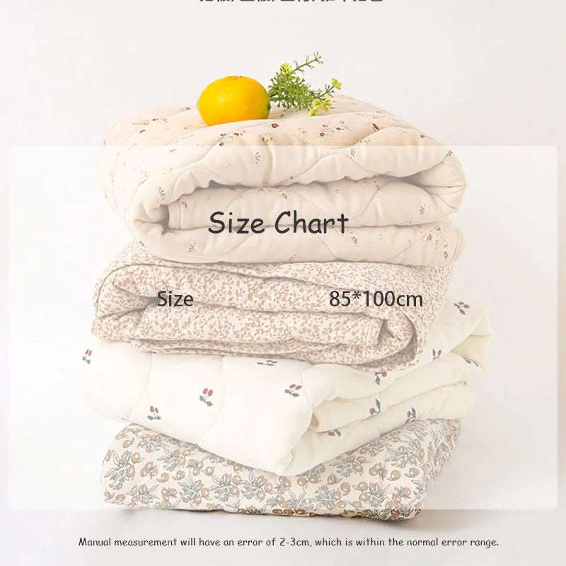 Four Seasons Baby Blanket Cute Print Newborn Summer Air Conditioner Blanket Cotton Warm Baby Quilt