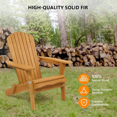 Folding Adirondack Chairs Set of 4 Clearance Weather ResistantChairs-Patio Furniture Sets for Campfire