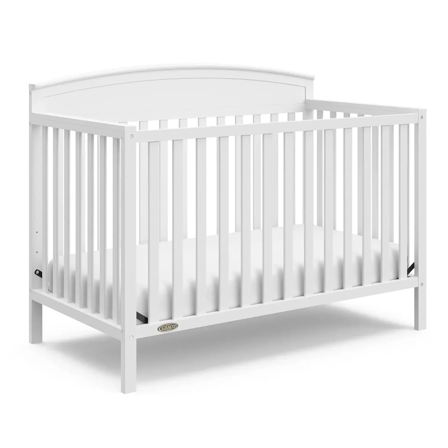 Benton 5-in-1 Convertible Crib (White) – GREENGUARD Gold Certified, Converts From Baby Crib To Toddler Bed