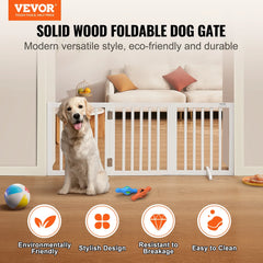 VEVOR Free Standing Dog Gate Freestanding Pet Gate 3 Panels Foldable Dog Gate for Narrow Passageways Expandable Dog Barrier