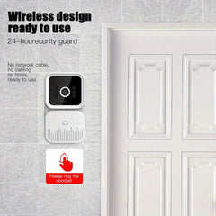 Wireless smart video doorbell 2.4GWiFi, 2-channel audio, night vision, SD card/cloud storage home security surveillance camera