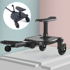 Trolley Auxiliary Pedal Integrated Board Universal 2in1 Stroller Ride Board Buggy Wheeled Board Seat Pedal Portable