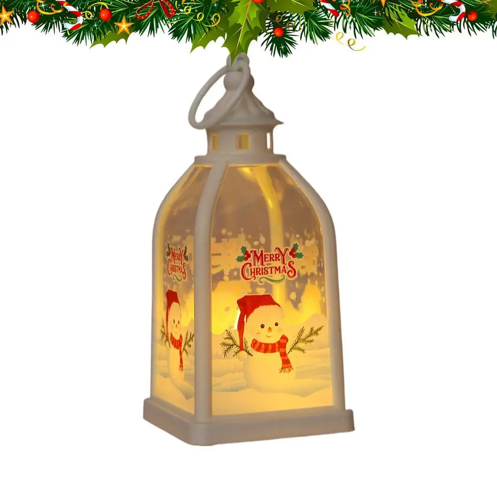 Christmas Candle Lantern Lighted Tabletop Christmas Decoration Battery Operated LED Candle Light For Holiday Centerpieces Table