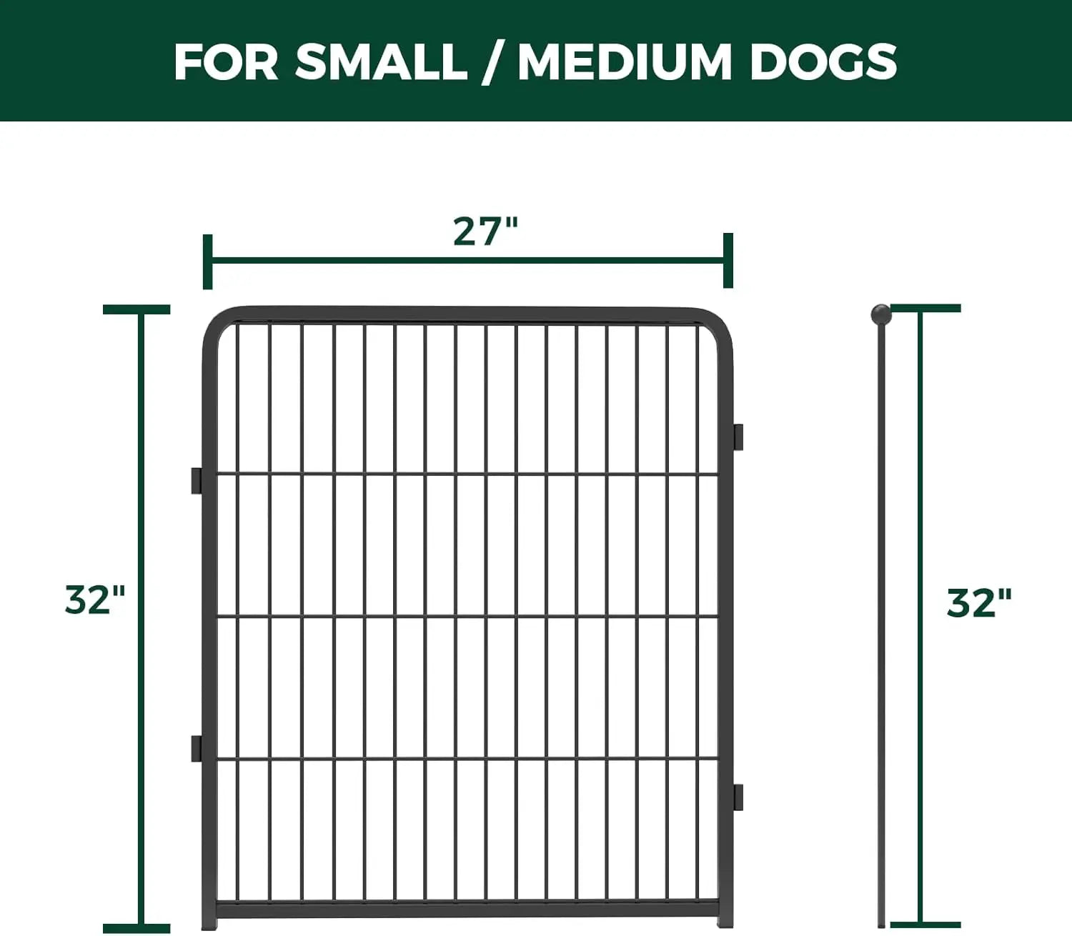 Dog Playpen Designed for Indoor Use, 40" Height for Large Dogs, Black Patented, Heavy Duty Metal Portable Dog Pens Fences