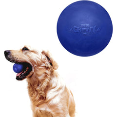 SuperChewy Tough Dog Ball Toy Strong Natural Rubber Great Fetch Toy Durable Chew Toy for Aggressive Chewers Large Breed Tested