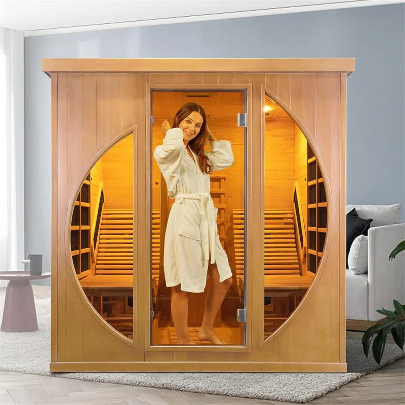 2 Person Wooden Infrared Sauna Room Erson Sauna Room Waterstar Infrared dry Cedar Sauna