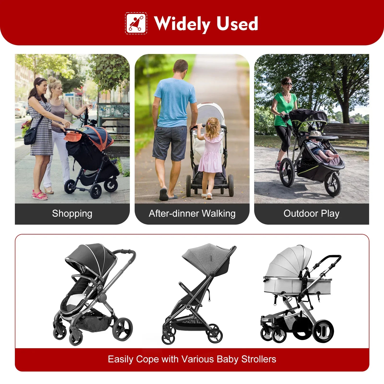 Universal Baby Stroller Board with Seat Attachment,Toddler Stroller Connectors,Versatile and Practical Stroller Standing Board