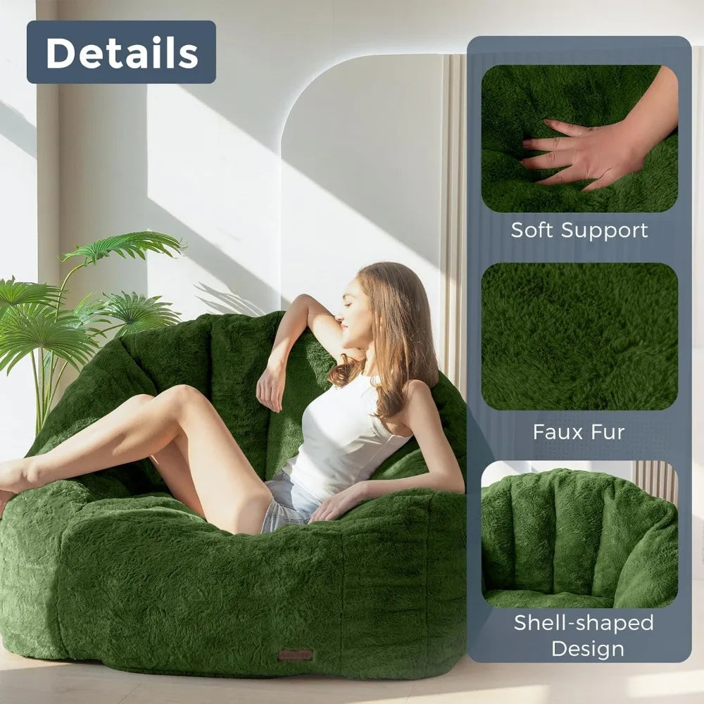 Bean Bag Sofas Adopting a unique and innovative shell shape High density foam filling is soft and comfortable Large sofa