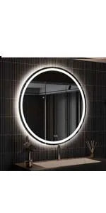 48 x 36 Inches LED Bathroom Mirror with Front  ,Anti-Fog,3 Colors and Dimmable Light