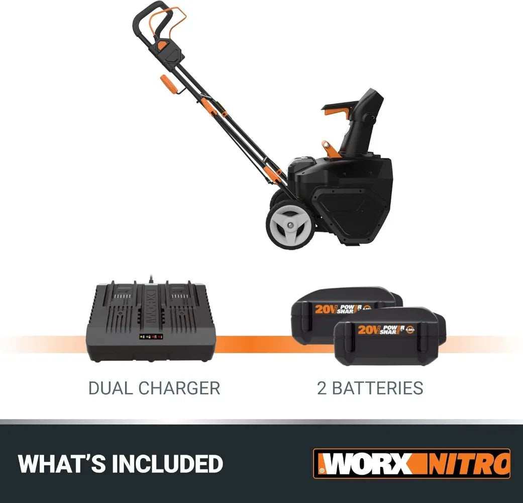 40V 20" Cordless Snow Blower Power Share with Brushless Motor - WG471 (Batteries & Charger Included)