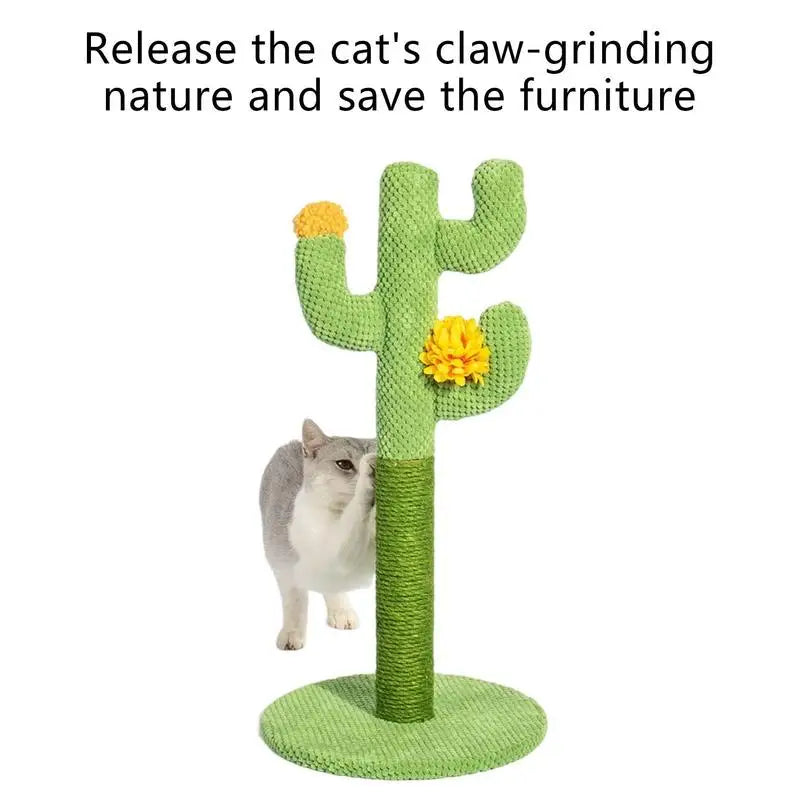 Cactus Cat Scratcher Tower Cute Tall Green Cat Cactus Tree New Cactus Sisal Climbing Frame Sheep Fluffy Cat Litter Scratch Board