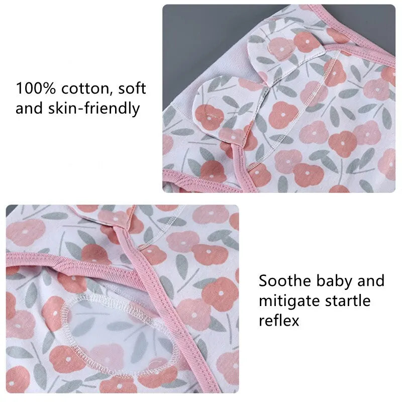 Baby Swaddle Blanket Newborn Infant Adjustable Swaddling Sleep Sack for Boy Girl