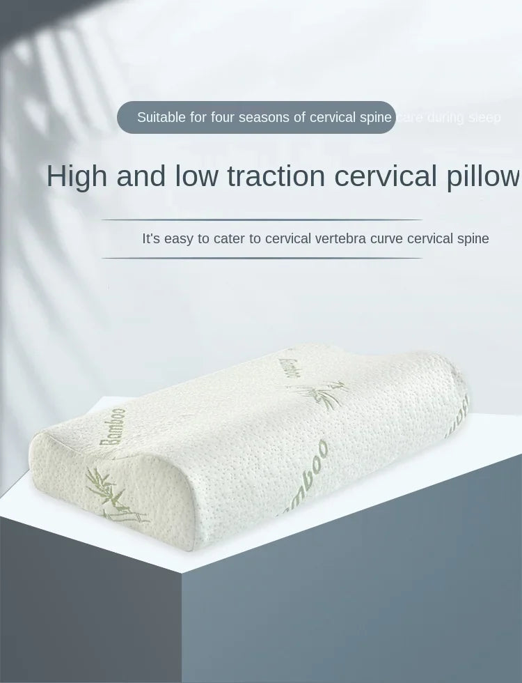 1 Pc Sleeping Bamboo Rebound Memory Orthopedic Pillows Cervical Pillow Cervical Health Cotton Pillows Memory Foam Pillow