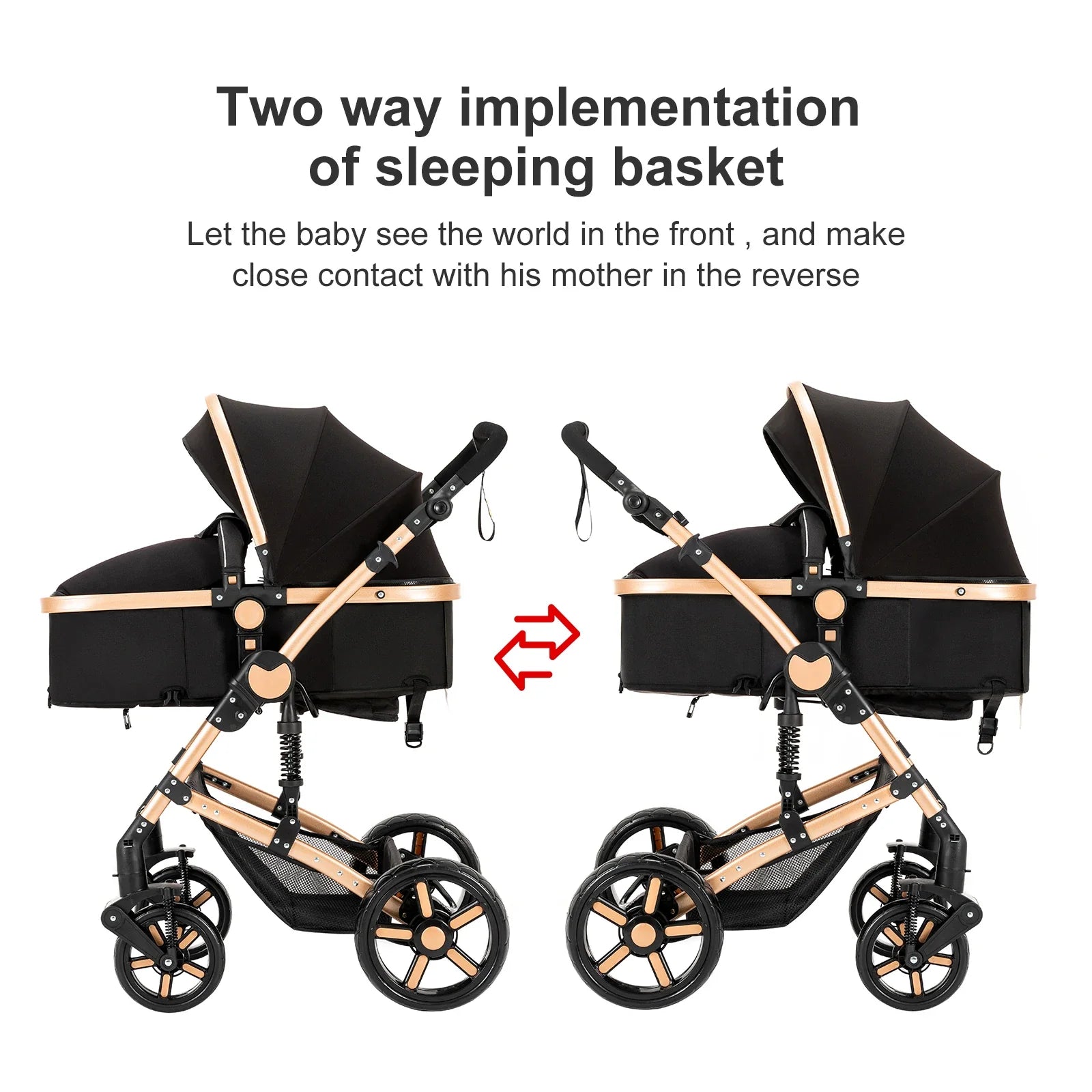 High quality newborn Lightweight  Baby Stroller  Folding Cart  Comfort Baby Stroller 3 in 1 Child Safety Seat With ISOfix