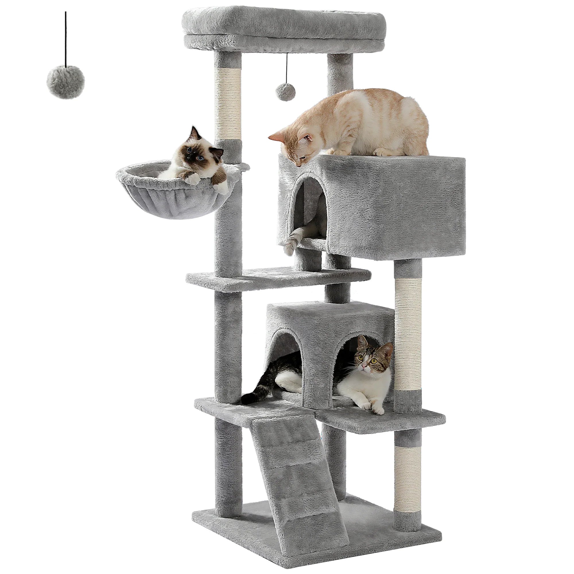 Multi-Level Cat Tree with Condo Scratching Posts Large Cat Tower with Hammock Cat Accessories Kitty Cat Toys Cat Pet Supplies