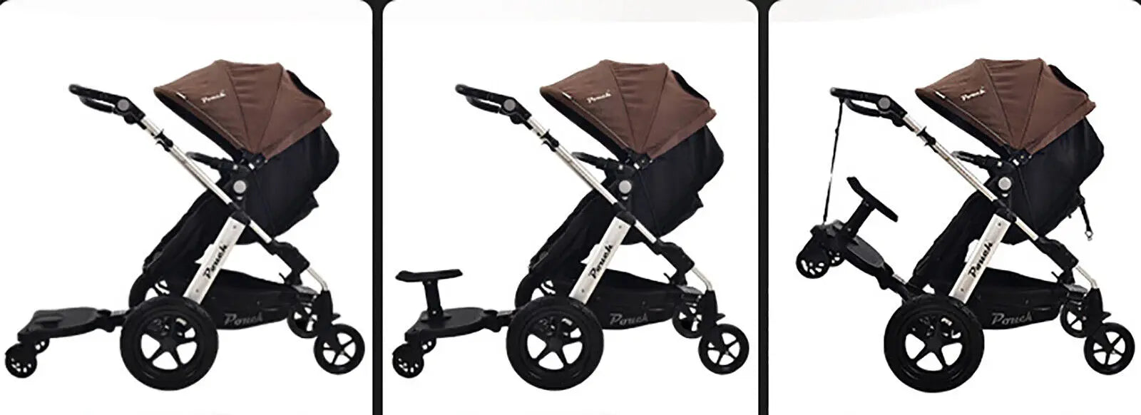 Trolley Auxiliary Pedal Integrated Board Universal 2in1 Stroller Ride Board Buggy Wheeled Board Seat Pedal Portable