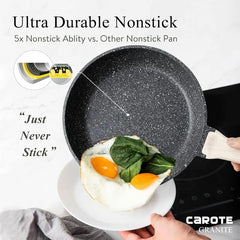 Carote Nonstick Granite Cookware Sets 10 Pcs Stone Cookware Set,non stick frying pan set , pots and pans set