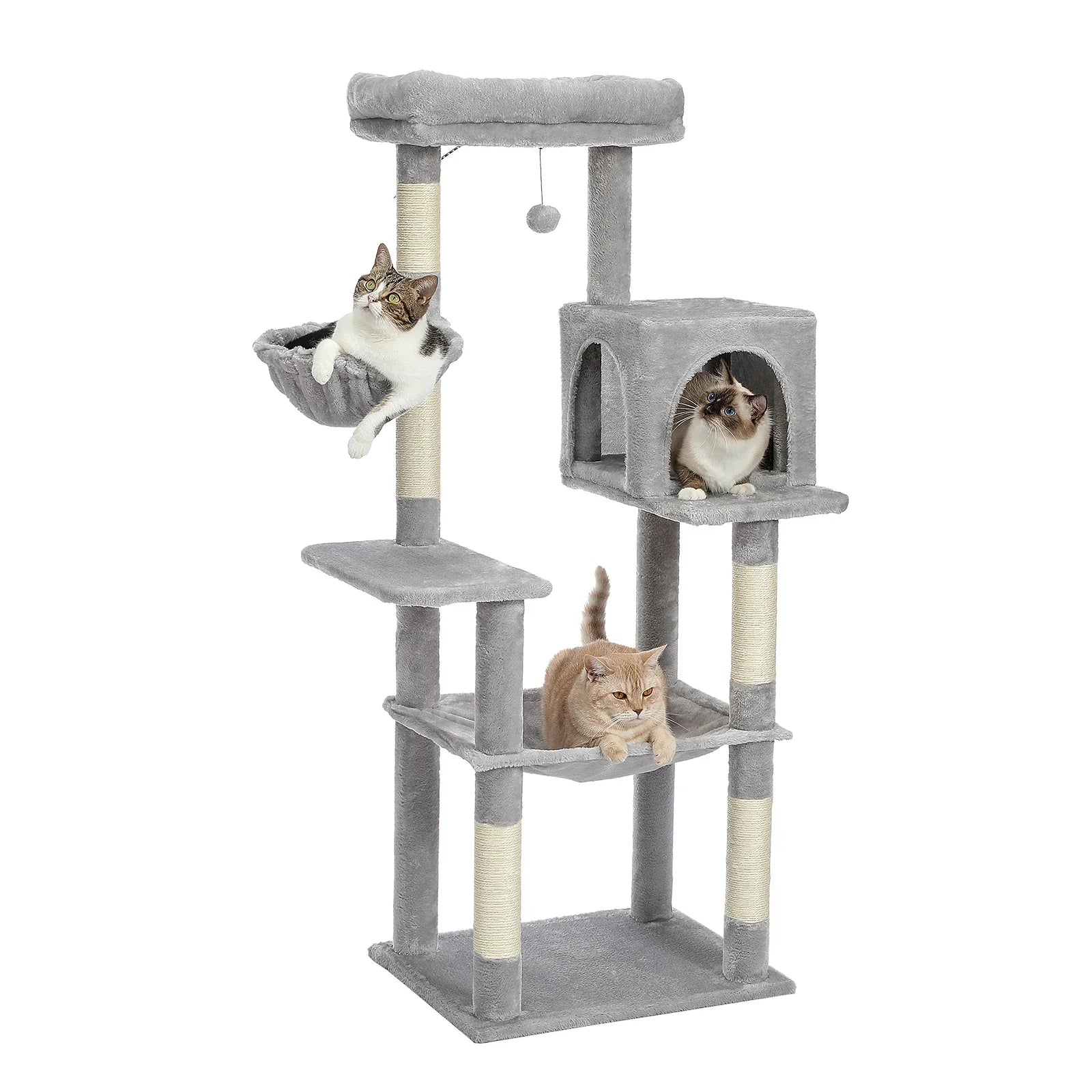 Multi-Level Cat Tree with Condo Scratching Posts Large Cat Tower with Hammock Cat Accessories Kitty Cat Toys Cat Pet Supplies