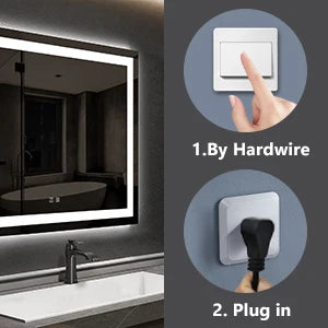 48 x 36 Inches LED Bathroom Mirror with Front  ,Anti-Fog,3 Colors and Dimmable Light