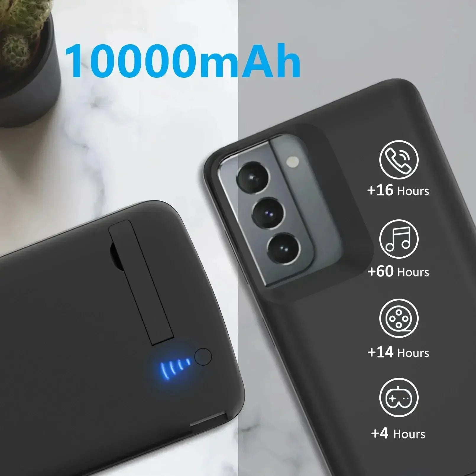 10000mAh Battery Charger Case for Samsung Galaxy S10 S20 S21 S22 + Plus Ultra Note 8 9 10 20 Power Bank Portable Battery Cover