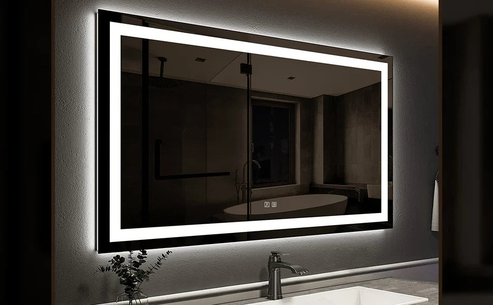 48 x 36 Inches LED Bathroom Mirror with Front  ,Anti-Fog,3 Colors and Dimmable Light