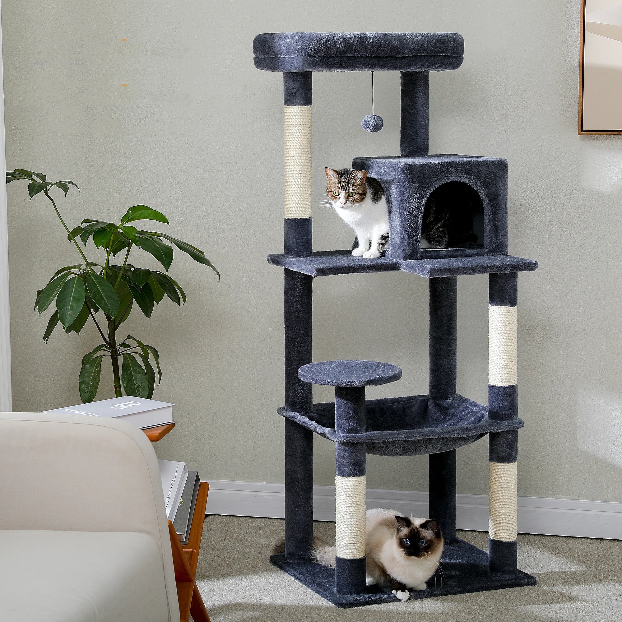 Multi-Level Cat Tree Tower with Condo Scratching Post for Cat Furniture House Cat Scratcher Cat Supplies Cat Toy