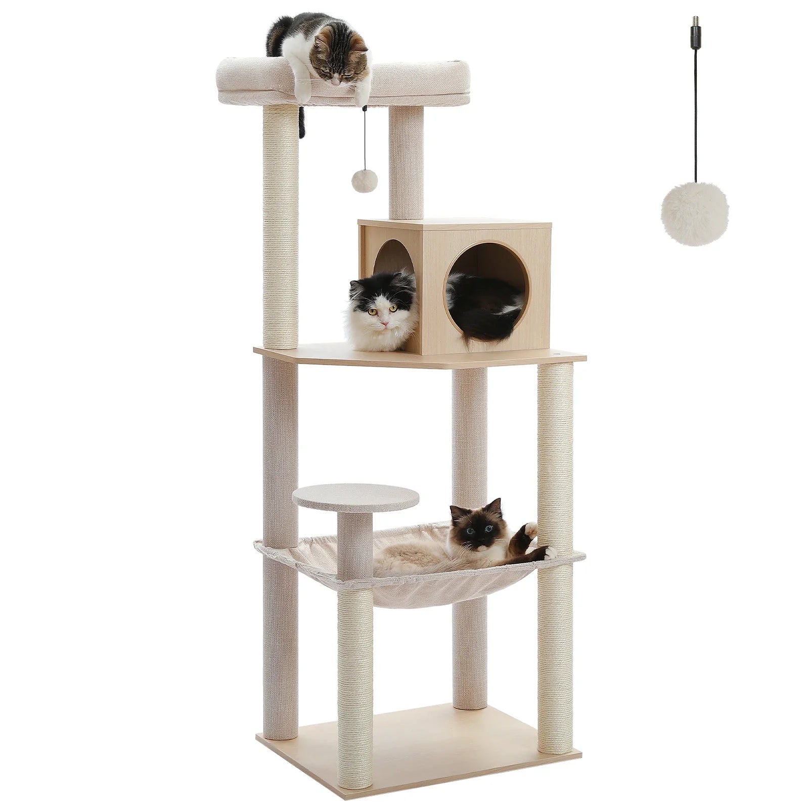 Multi-Level Cat Tree Tower with Condo Scratching Post for Cat Furniture House Cat Scratcher Cat Supplies Cat Toy