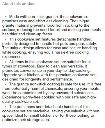 12 Pcs Pots and Pans Set Nonstick - Kitchen Cookware Set with Detachable Handle, Induction Cookware, Oven Safe