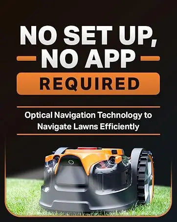 OcuMow™ Robot Lawn Mower Perimeter Wire Free Robotic for Small Yards up to 1000 Square feet Optical Navigation Automa