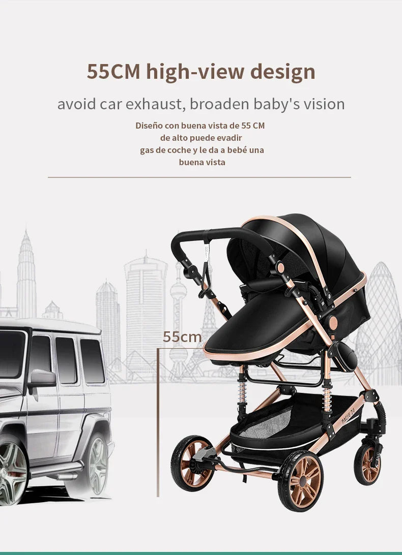 baby stroller 3 in 1 baby car light strollers Baby carriage stroller for the baby cribs Car Safety Seats For Child With Car Base