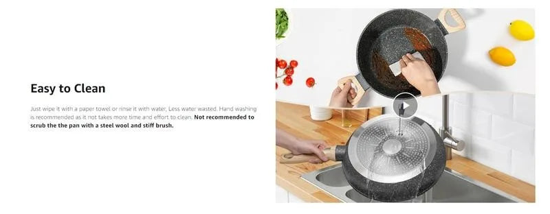 SODAY 12pcs Pots and Pans Set Non Stick Kitchen Cookware Sets Induction Cookware Nonstick Granite Cooking Set