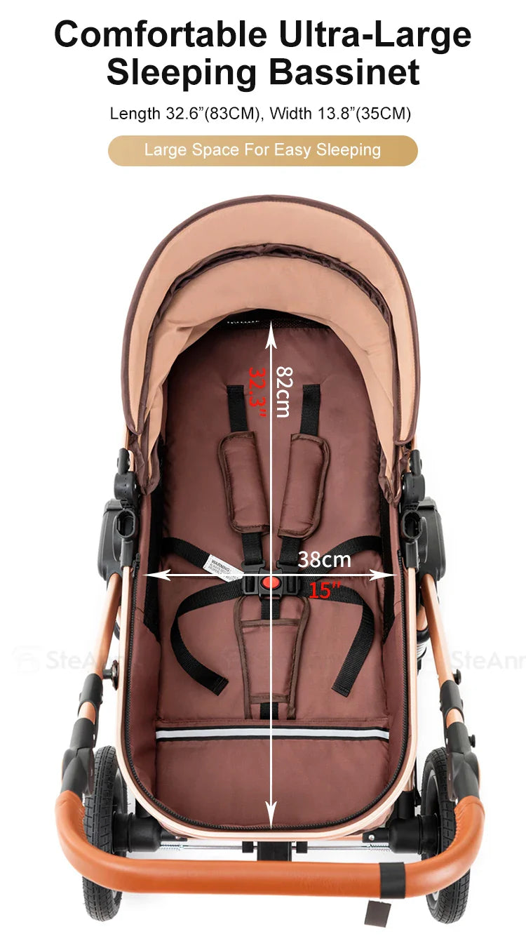 Baby Stroller Combo Car Seat Travel System Wagon Stroller Free Shipping Pram Portable  baby Carriage Bassinet Pram