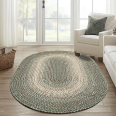 Braided Rugs 10x13 Farmhouse Kitchen Rug Ridgewood Braided Rug for Living Room  Reversible Indoor/Outdoor  Made in USA