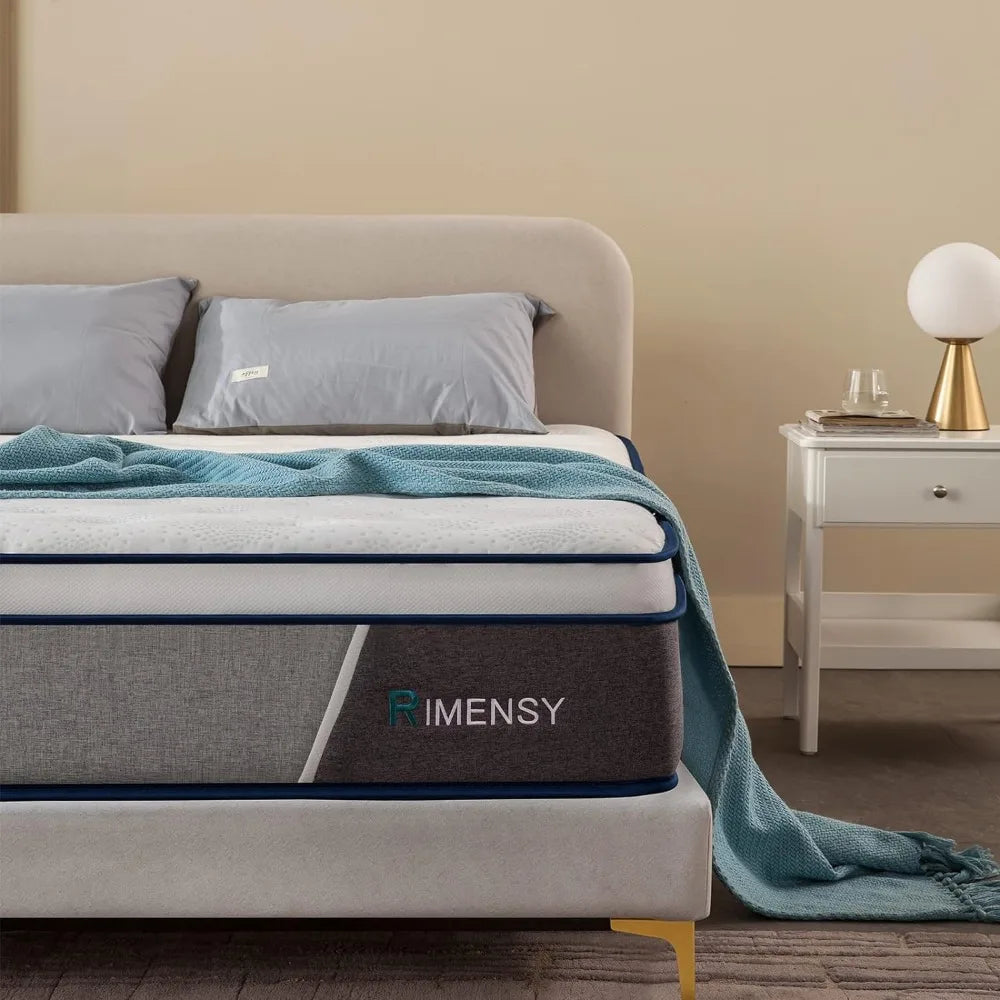 Queen Size Mattress,12 Inch Hybrid Mattress in A Box,Gel Memory Foam Mattress, Queen Size Mattress